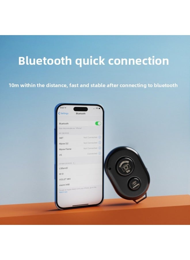 Bluetooth Camera Remote Control ISO/Android Universal Mini Portable Try To Master One-on Shooting-Color:Black - Image 2