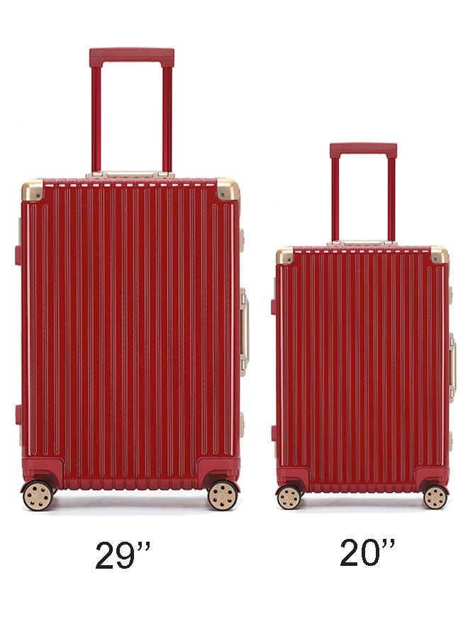 إن كي أكس مجموعة من حقيبتين من الألومنيوم الفاخر القابل للتوسيع ABS وحقيبة كمبيوتر مقاس 20 بوصة و29 بوصة - Image 1