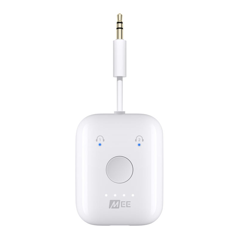 MEE Audio محول الصوت اللاسلكي بلوتوث MEE audio Connect Air للرحلات الجوية لعدد يصل إلى 2 من AirPods / سماعات أخرى؛ يعمل مع جميع مقابس 3.5mm Aux على الطائرات، معدات الصالة الرياضية، أجهزة التلفاز، وأجهزة الألعاب. - Image 1