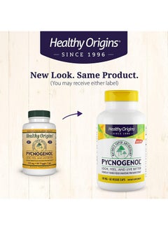 Healthy Origins Healthy Origins Pycnogenol 150 mg - Premium Pine Bark Extract - French Maritime Pine Bark Extract for Heart Health, Skin Care & More - Gluten-Free & Non-GMO Supplement - 60 Veggie Caps  - Image 4