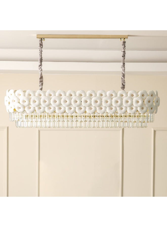 DANUBE HOME Danube Home Ibtisam Crystal Chandelier For Living Room| 14- Lights Indoor Lighting Fixture With E14 Socket| Metal Frame With Gold Finish| Hanging Lights|Ceiling Lights| (1 Year Warranty)  - Image 1