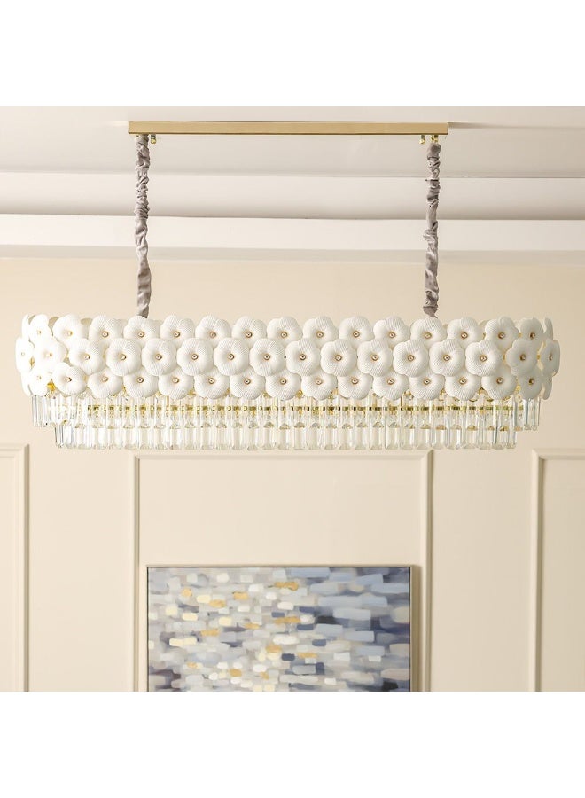 DANUBE HOME Danube Home Ibtisam Crystal Chandelier For Living Room| 14- Lights Indoor Lighting Fixture With E14 Socket| Metal Frame With Gold Finish| Hanging Lights|Ceiling Lights| (1 Year Warranty)  - Image 5