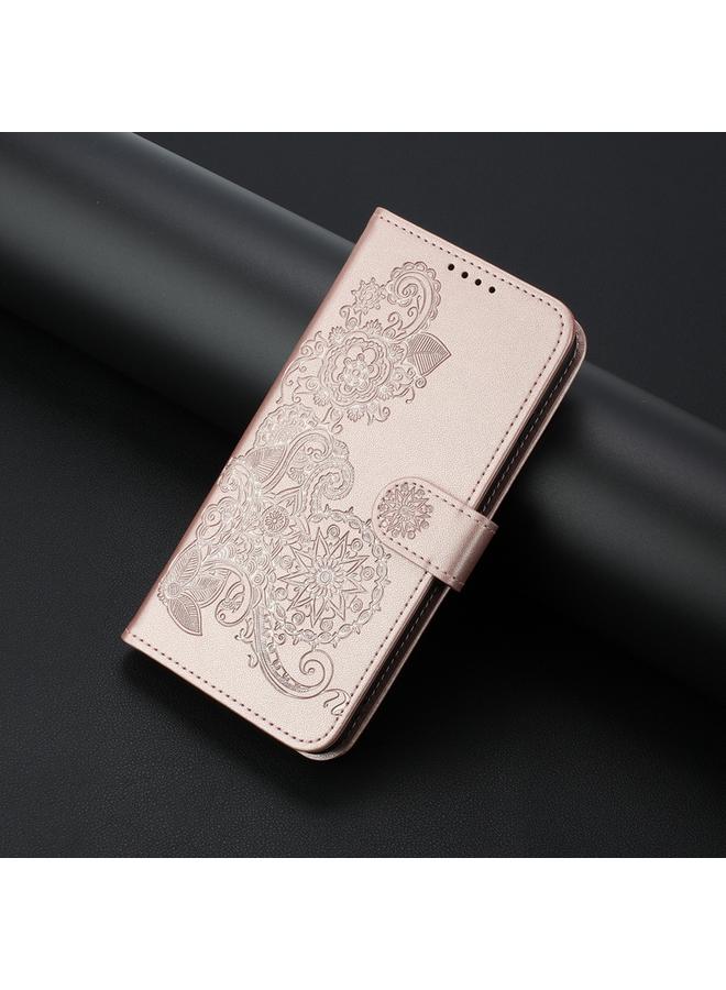 S-TOP Case For Redmi Note 14 Pro 5G Datura Flower Embossed Flip Leather Phone Case - Image 2