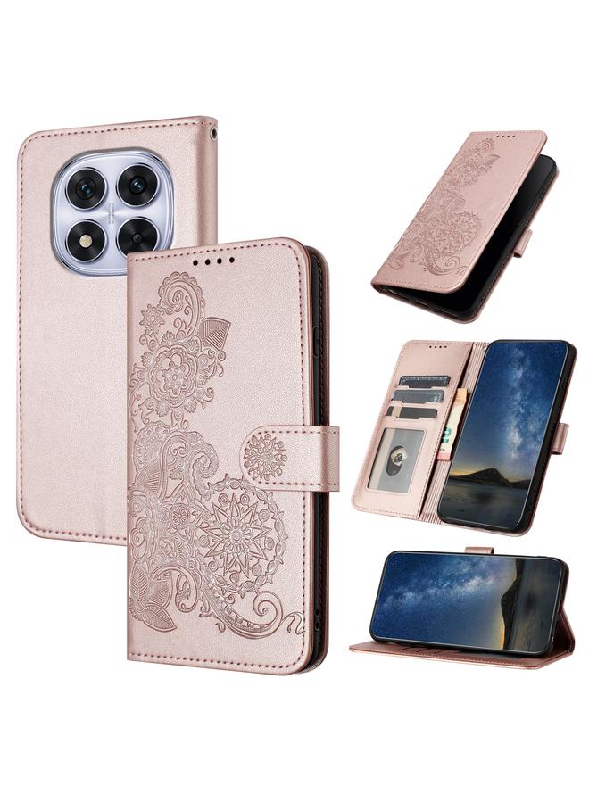 S-TOP Case For Redmi Note 14 Pro 5G Datura Flower Embossed Flip Leather Phone Case - Image 1