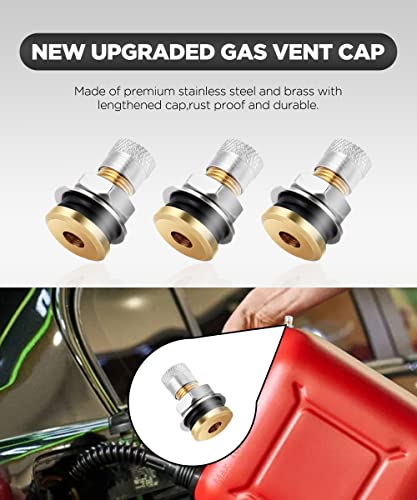 SUJADE YAKEFLY 6 Pack Fuel Gas Tank Vent Caps,Leak-Proof Gas Jug Vent Caps Enhances Flow,Metal Gas Can Vent Cap Kit,Gas Tank Vent Cap Fuel Tank Exhaust Vent Valve Kit for Faster Refills - Image 4