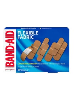 Flexible Fabric Adhesive Bandages, Assorted Sizes Value Pack, 80 Bandages  V