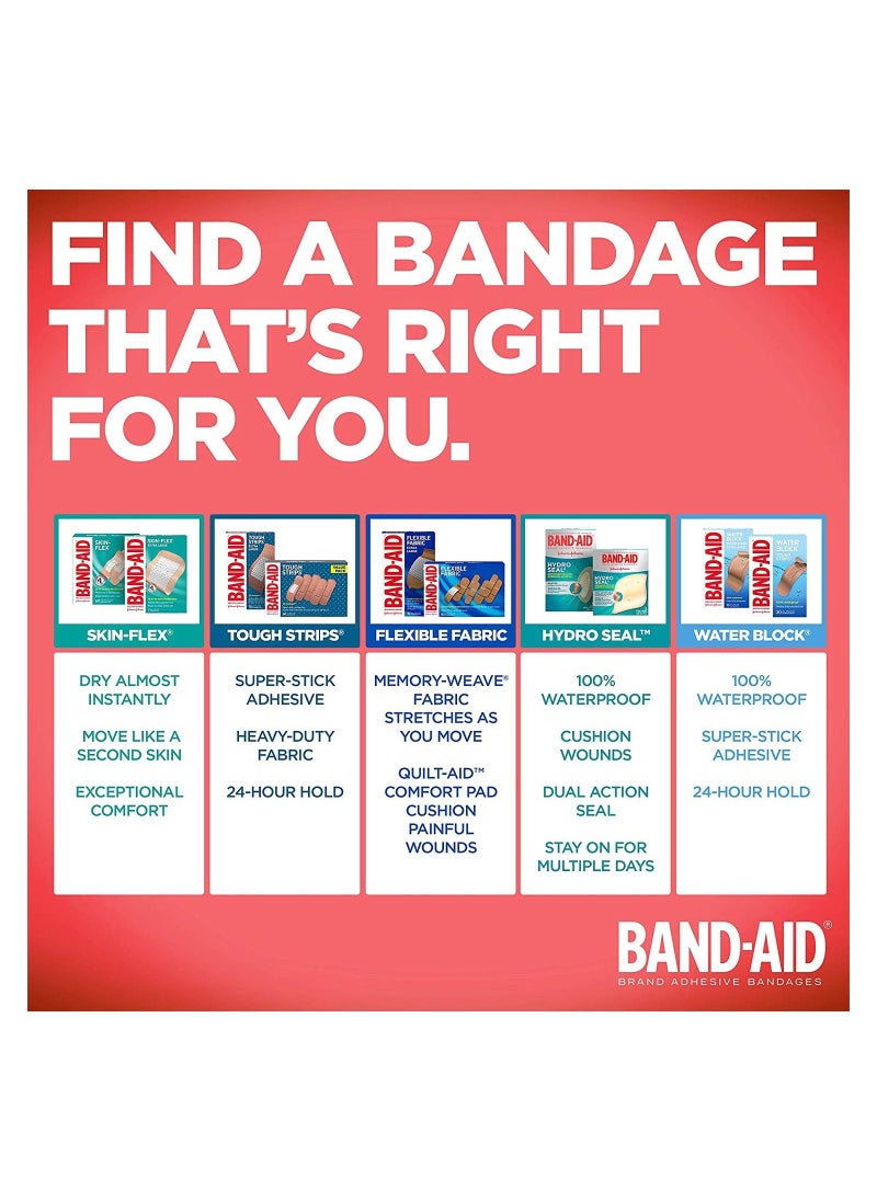 Band Aid - Flexible Fabric Adhesive Bandages, Assorted Sizes Value Pack, 80 Bandages  V - Image 1