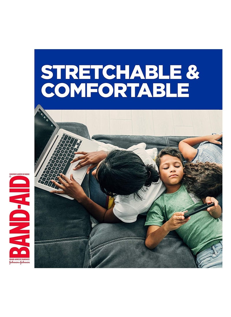Band Aid - Flexible Fabric Adhesive Bandages, Assorted Sizes Value Pack, 80 Bandages  V - Image 1