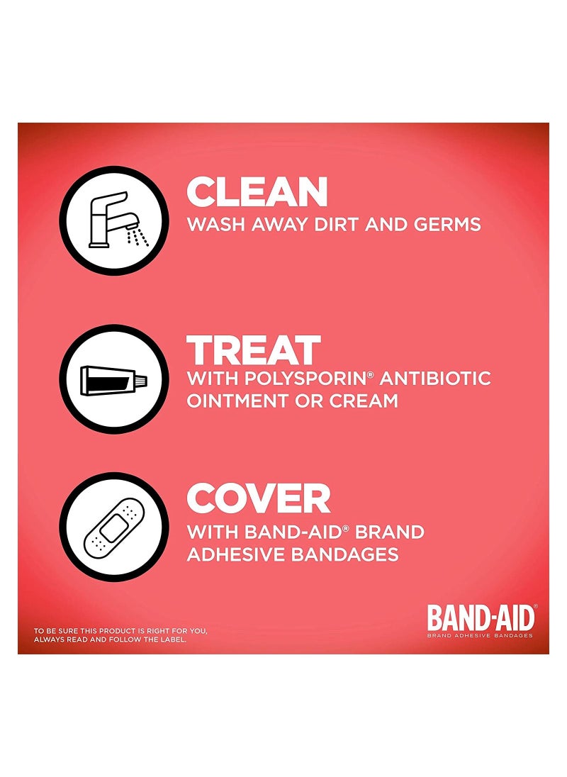 Band Aid - Flexible Fabric Adhesive Bandages, Assorted Sizes Value Pack, 80 Bandages  V - Image 1