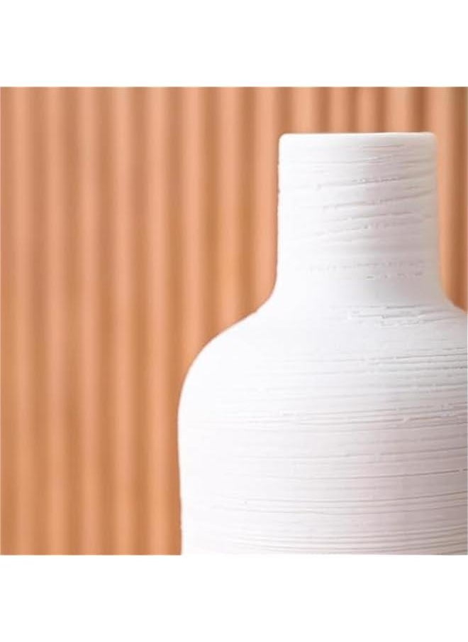HOOKOR Ceramic Vase Set of 4, Premium White Vase, Nordic Boho Modern Minimalist Design Flower Vase set for Elegant Home Décor Wedding Dinner Table Party Living Room Decorative Gift  - Image 5