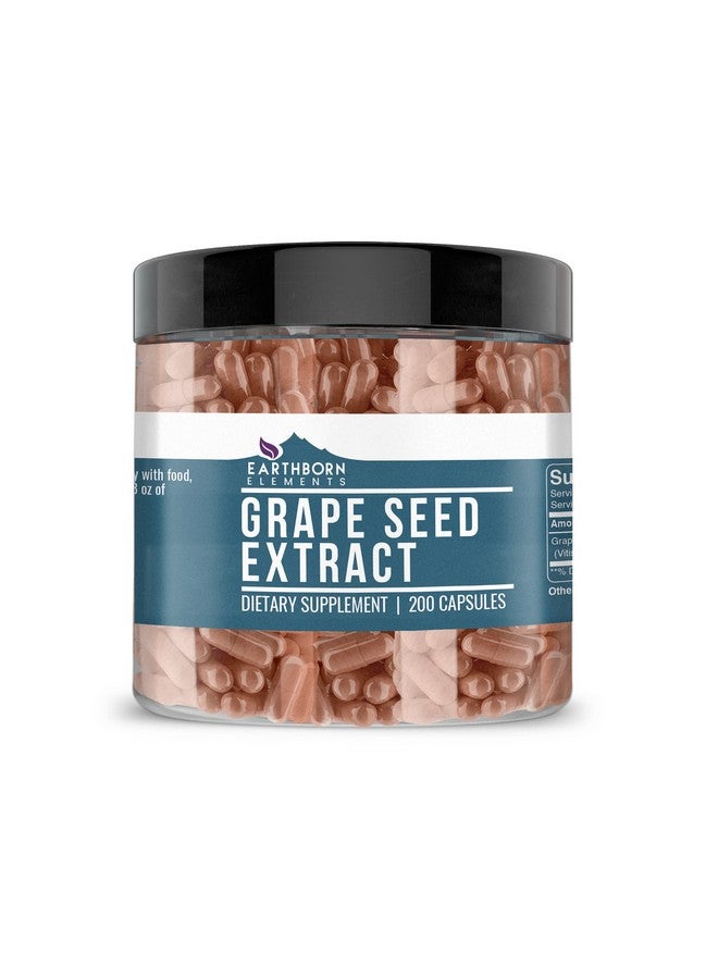 earthborn elements Pure Grape Seed Extract 200 Capsules Pure & Undiluted No Additives - Image 2