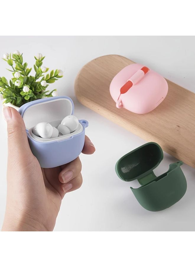 Light Blue Soft Cover with Metal Lock for Wireless Earbuds Scratch Resistant 8 Colors - Image 1