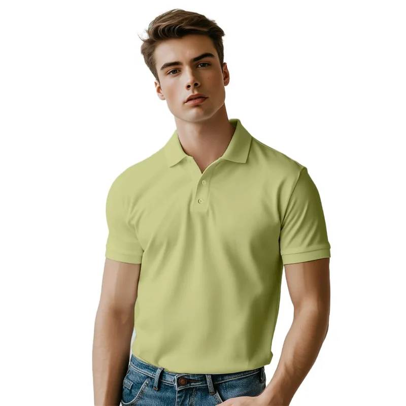 NOBERO Men's Cotton Solid Regular Fit Polo Shirt