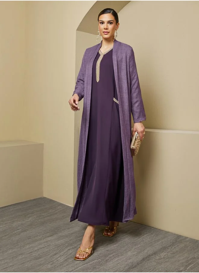 ستايلي Front Open A-Line Abaya