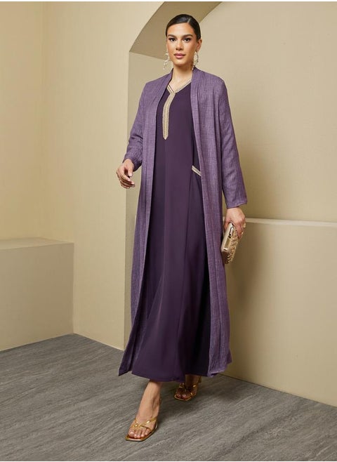 Front Open A-Line Abaya