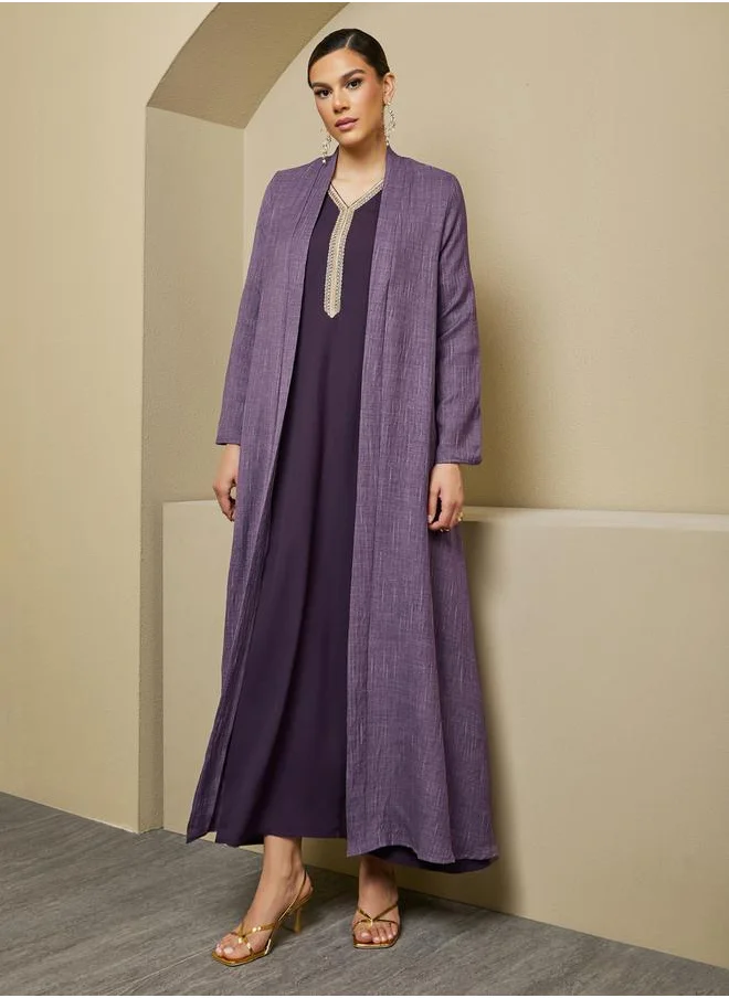 ستايلي Front Open A-Line Abaya