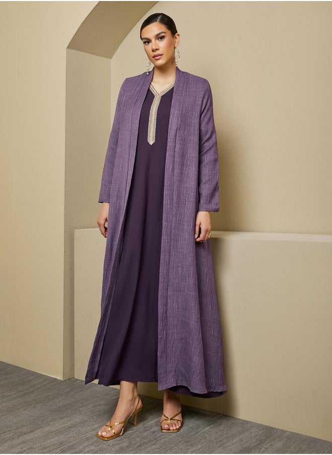 Styli - Front Open A-Line Abaya - Image 1