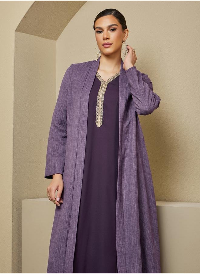 Styli - Front Open A-Line Abaya - Image 1