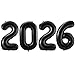 BBPOOL بالونات 2026 سوداء 40 بوصة بالون رقم 2026 بالون فويل بالونات رأس السنة الجديدة لأمسية رأس السنة وحفلة التخرج الزينة - Image 2