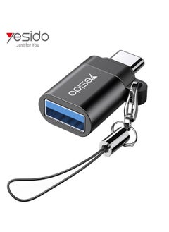 Yesido Yesido GS06 OTG Typpe-C Mini Function Mobile Phone Power Data Transmit Convert Type-C to USB OTG Adapter - Black  - Image 2