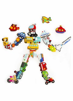 Y&D 26Pcs Transports Rubber Fridge Magnets for Kids Toddlers Aircraft Boat Vehicle Car Refrigerator Magnet Whiteboard Educational Toy Tool School Prize Birthday Gift Over 6 Years  - Image 2
