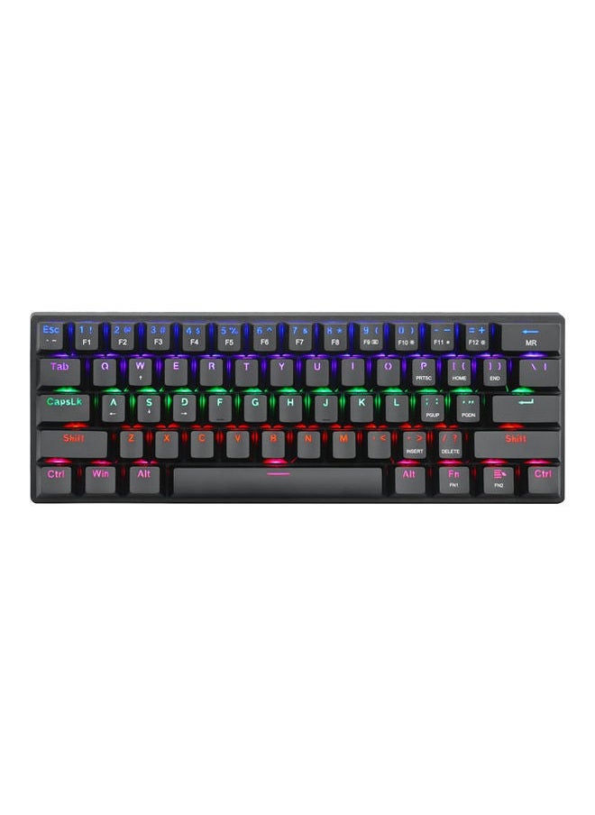 Captaintech RGB Backlit Portable Gaming Keyboard – Compact Mechanical Keyboard with Customizable Lighting for PC/Mac Gamers  - Image 1