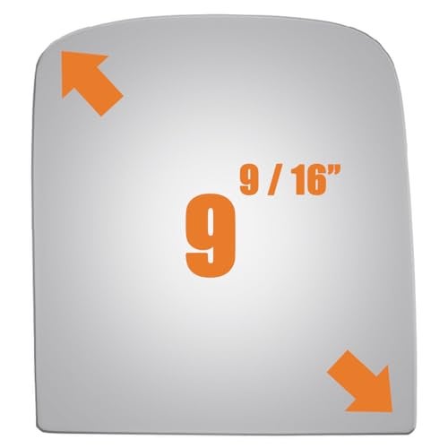 WLLW Mirror Glass fit for Chevy GMC Tahoe,Silverado,Sierra,Yukon,Avalanche,Escalade Passenger Side (Upper Flat) - Image 3