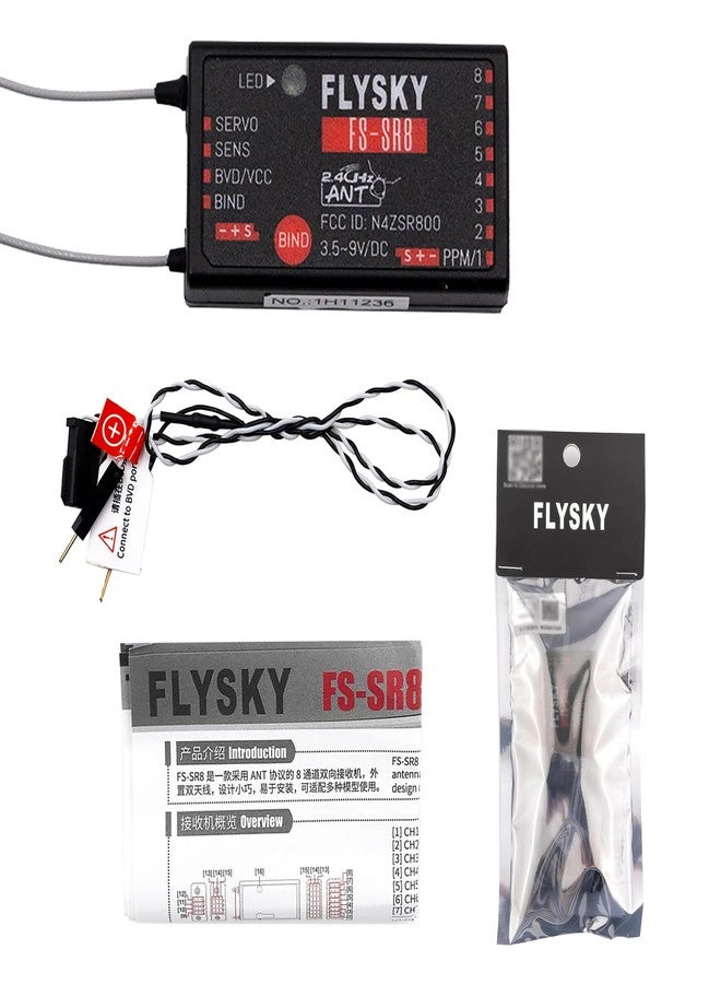 GoolRC Flysky FS-SR8 Receiver, 2.4GHz 8 Channel Remote Control Receiver Compatible with Flysky FS-ST8 RC Transmitter for RC Cars, Boats and Helicopters - Image 3