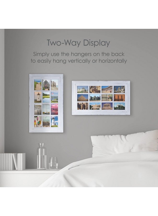 MELANNCO 12-Opening Wall Mount Frame Picture Collage, White - Image 1