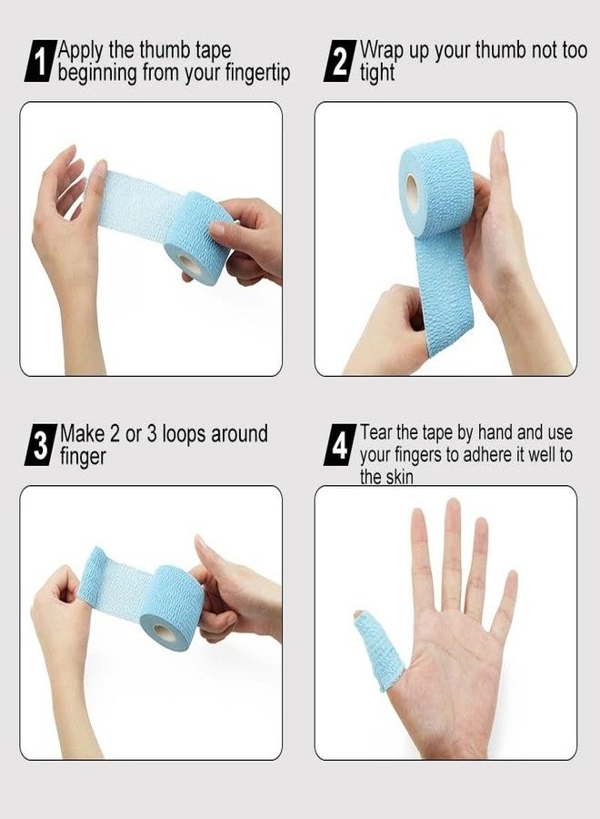 الشريط ضمادة قطنية لاصقة خفيفة من الكريب من A-TAPE، توفر دعمًا لطيفًا للمفاصل وضغطًا لإصابات الملاعب (5 سم × 4.5 م) (أبيض، أسود، بيج، أزرق سماوي) عبوة من 4 قطع - Image 5