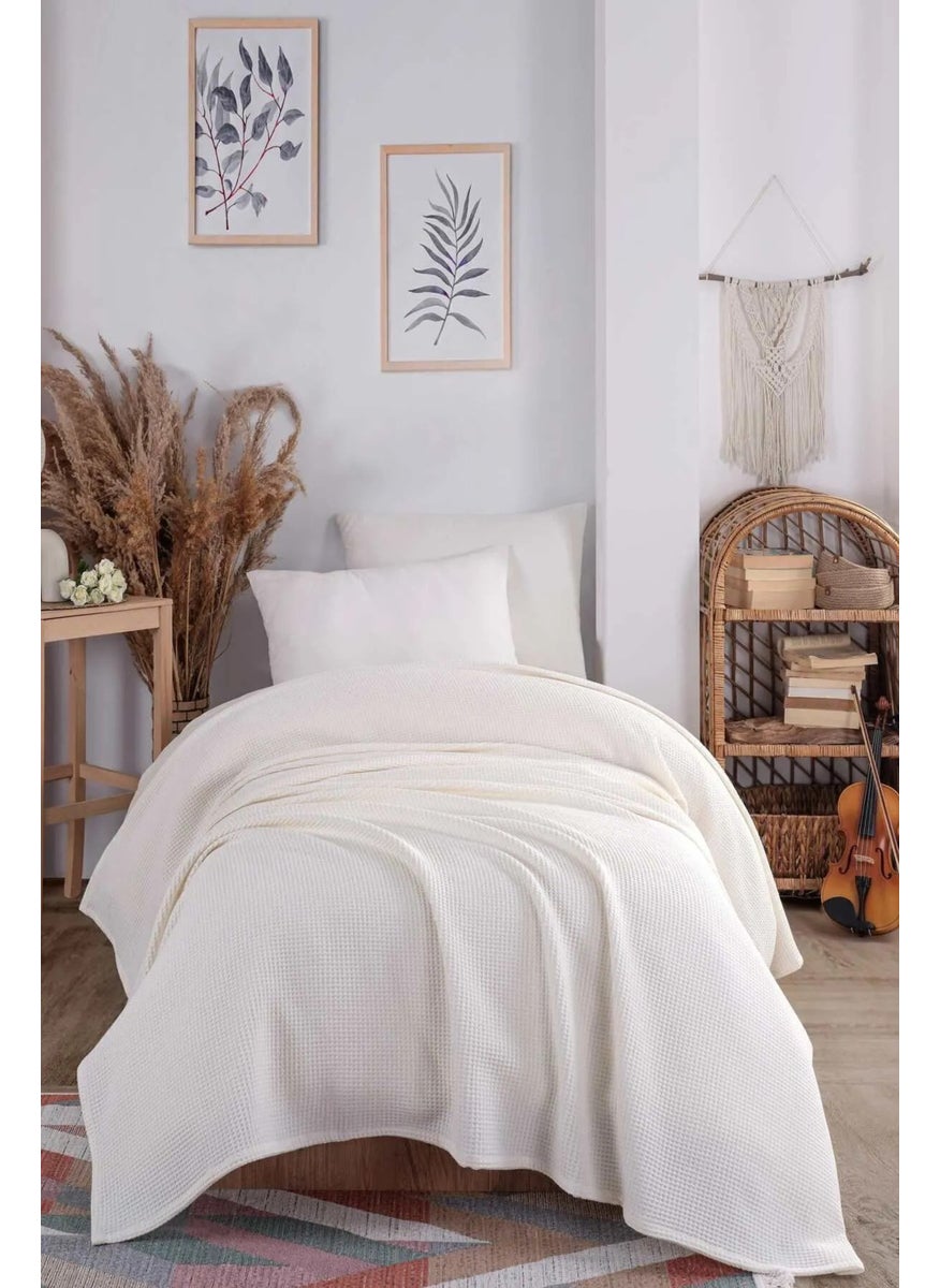 Eponj Home Ecocel Pique Cover Single 160X230CM Karde Cream  - Image 1