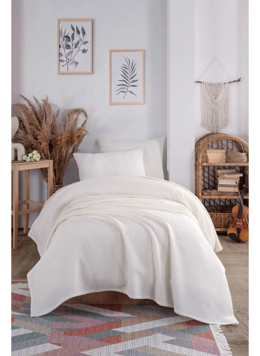 Eponj Home Ecocel Pique Cover Single 160X230CM Karde Cream  - Image 2