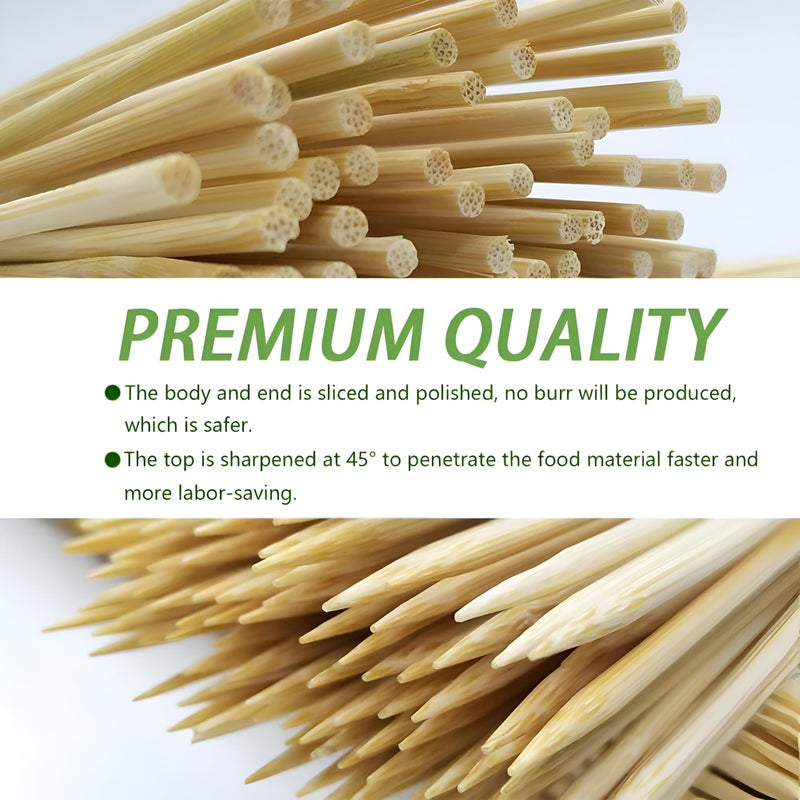Multi-purpose Skewers - Durable bamboo sticks ideal for outdoor grilling, shish taouk, cake adornments, chocolate fountains, and fruit skewering, enhancing culinary creativity (Pack 315 pcs) - Image 2