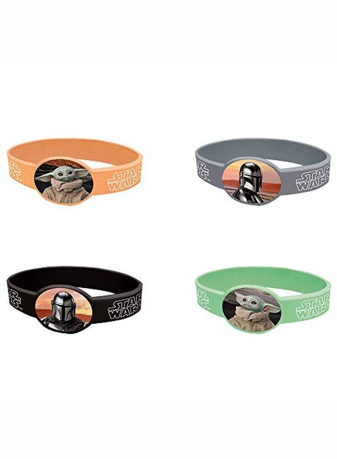 Unique Mandalorian The Child Rubber Bracelets4 Pcs Medium Multicolor - Image 1