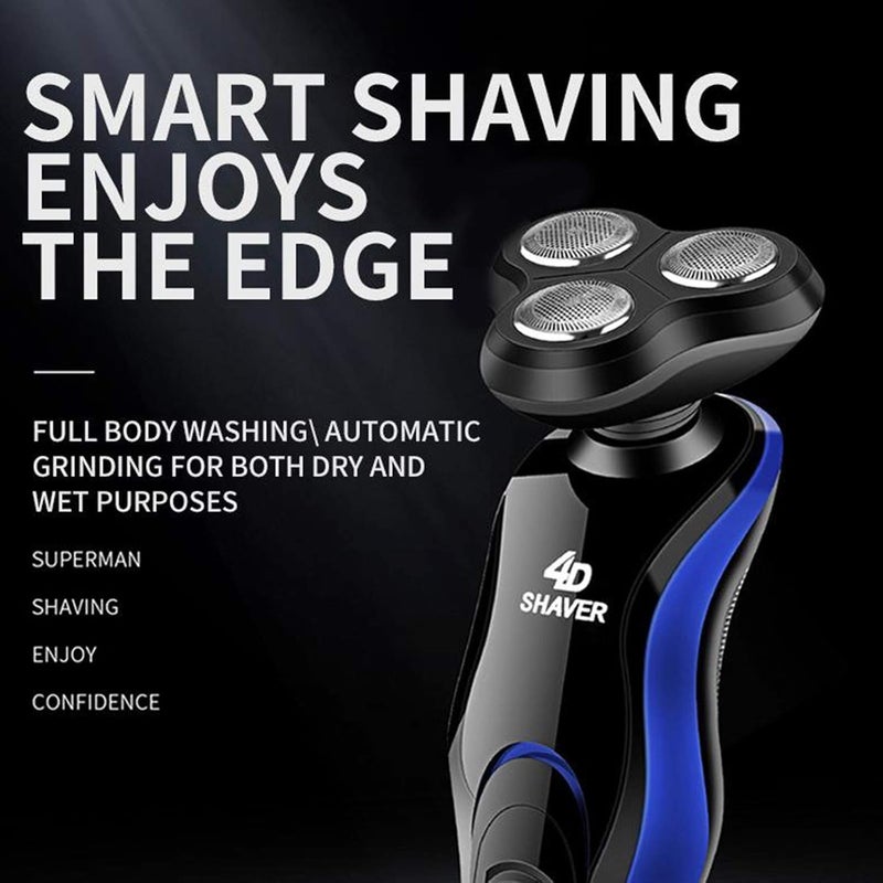 klarako4D Floating Rechargeable Washable Men's Cordless Electric Shaver for Men Wet&Dry Beard Nose Hair Face Razor, for home,office,travel and business klarakoOnly 1 - Image 1