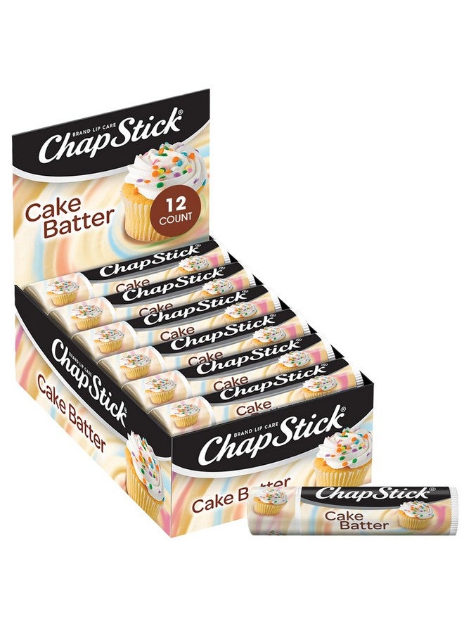 تشابستيك مرطب شفاه تشابستيك، بتركيبة عجينة الكيك، عبوة من 12 قطعة - مرطب شفاه لذيذ وحلو للشفاه الجافة، هدايا أعياد الميلاد، هدايا عيد الميلاد، 0.15 - Image 1