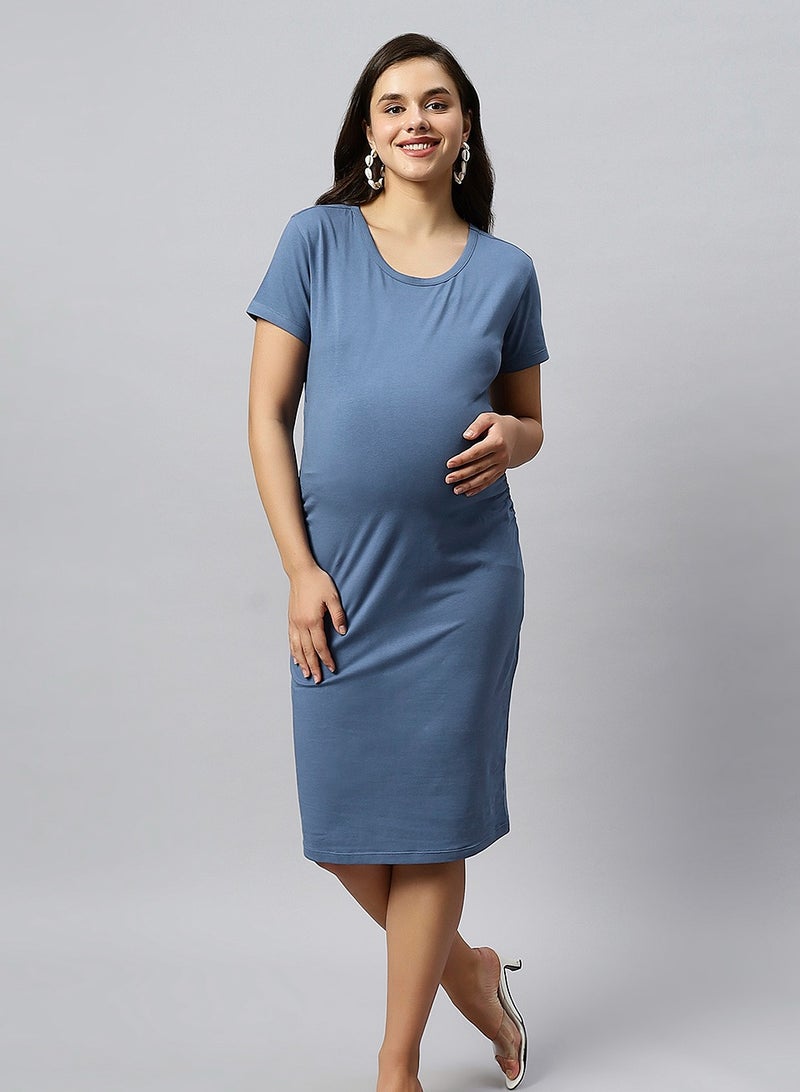 TUMMY Blue T-Shirt Dress - Image 1
