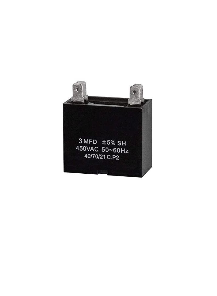 Burst Proof High Quality 2 Pin Round Capacitor with Aluminium Housing for AC Motor Compressor etc EN60252 CES2 RoHS Standards Made in India 2 PIN 5MFD 5µF  - Image 2