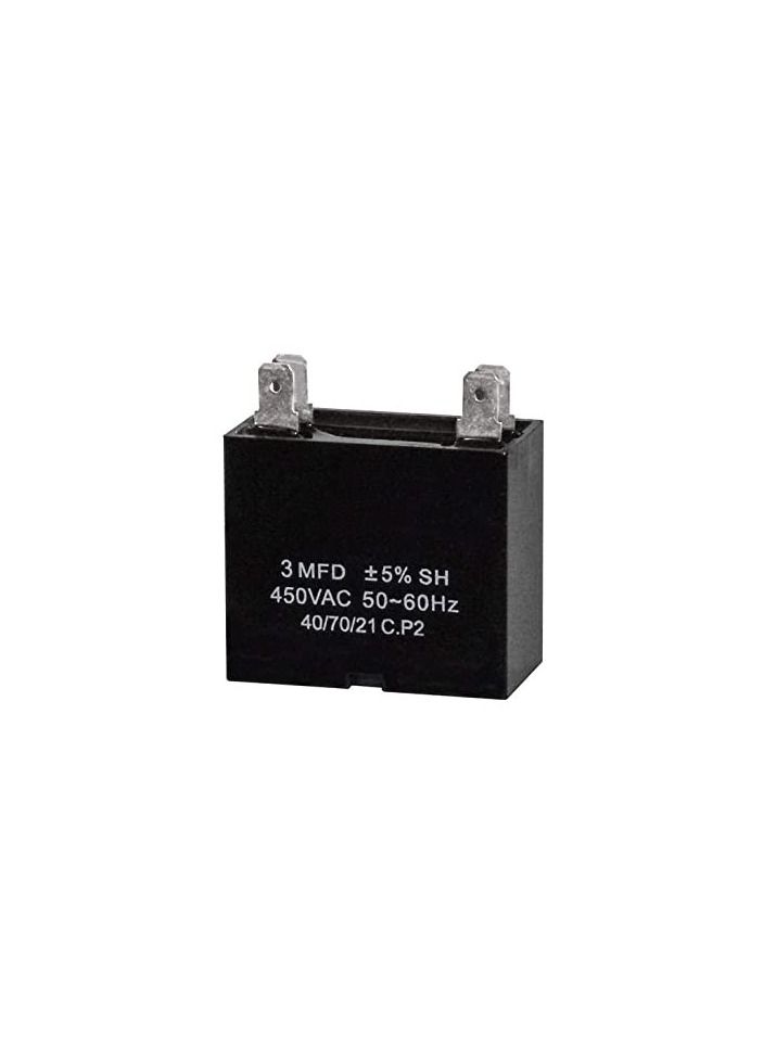 Burst Proof High Quality 2 Pin Round Capacitor with Aluminium Housing for AC Motor Compressor etc EN60252 CES2 RoHS Standards Made in India 2 PIN 5MFD 5µF  - Image 1