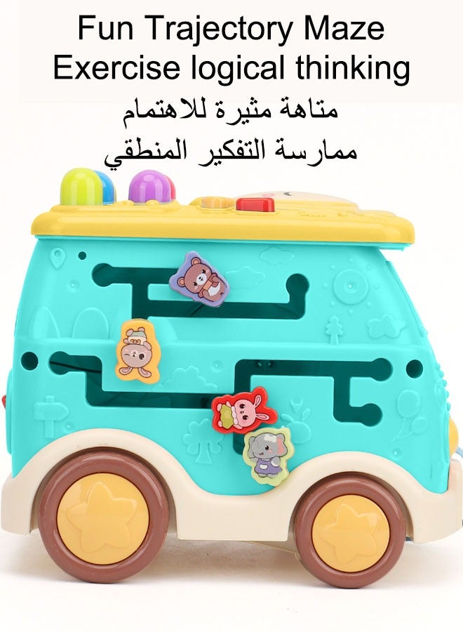 Pounding Toys For Toddlers Educational Toy Pull Along Bus Gopher Toy  Playing Hammering Game Children's Puzzle Baby Toy Grasping Handle Wooden Hammering Game For Kids  Early Educational Toy Toys For - Image 5