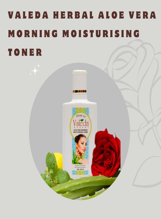 Valeda Herbal Aloe Vera Morning Moisturising Toner, 100 ml - Image 2
