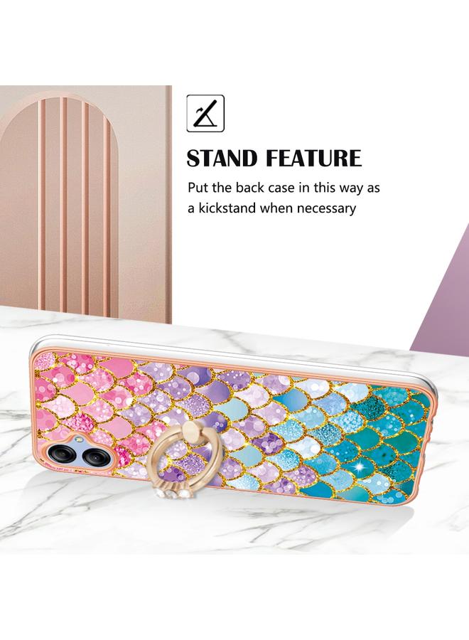 erorex Case For Samsung Galaxy A04e Electroplating IMD TPU Phone Case with Ring - Image 3