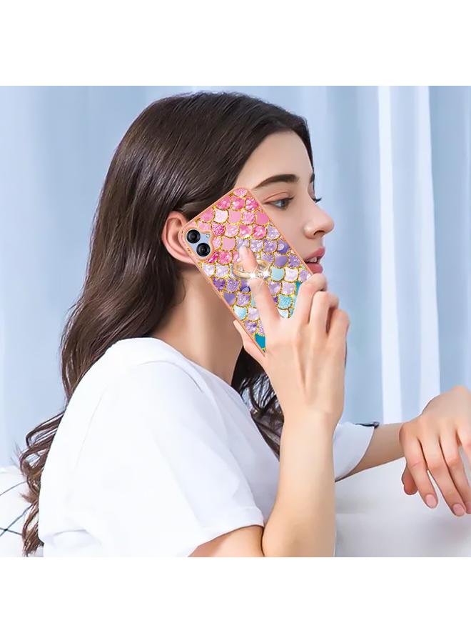 erorex Case For Samsung Galaxy A04e Electroplating IMD TPU Phone Case with Ring - Image 4