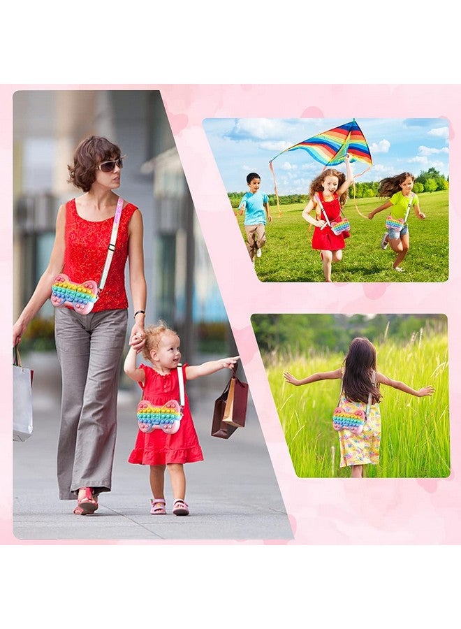Party Propz Party Propz Pop It Bag for Girls - Rainbow Butterfly Pop It Pouch | Silicone Popit Bag for Girls, Women, Kids | Return Gift for Kids | Cross Body Sling Bag Purse for Girls Kids | Kids Purse for Girls  - Image 5