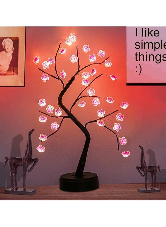 erorex Tree Light Tree Lamps For Living Room Cute Night Light For House Decor Good For Gifts Home Decorations Weddings And More Pink Cherry Blossom  - Image 3