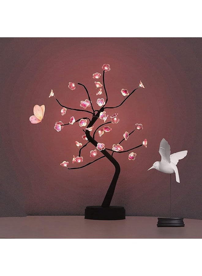 erorex Tree Light Tree Lamps For Living Room Cute Night Light For House Decor Good For Gifts Home Decorations Weddings And More Pink Cherry Blossom  - Image 1