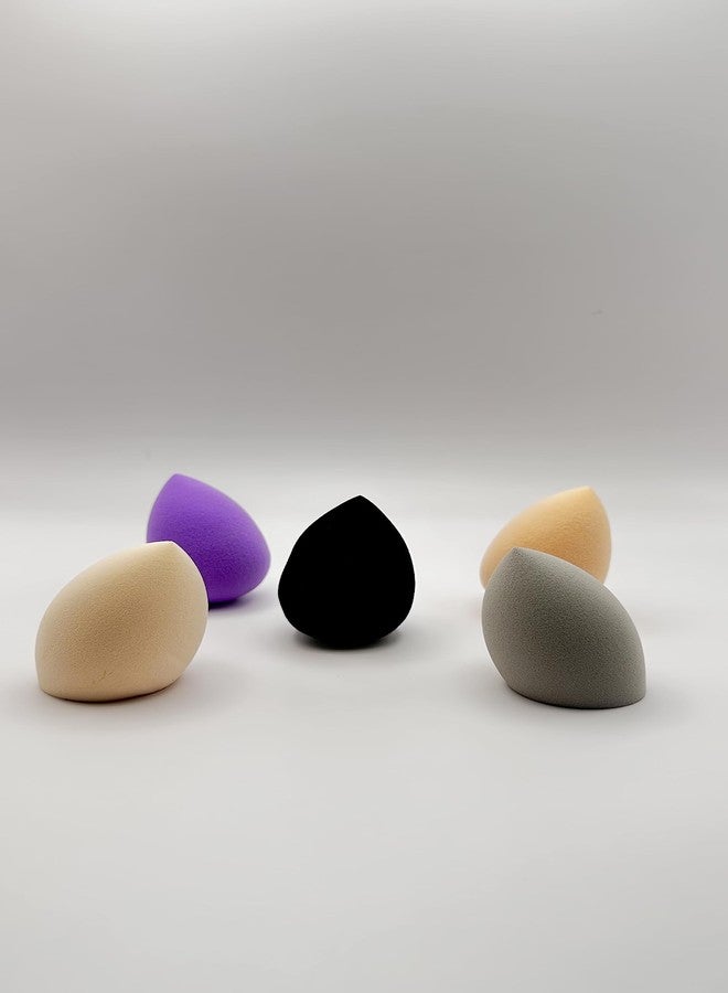 MACCC Miracle Complexion Sponge, Makeup Blending Sponge, For Foundation, Offers Light To Medium Coverage, Natural, Dewy Makeup, Orange Sponge, Latex-Free Foam (5 big) - Image 1