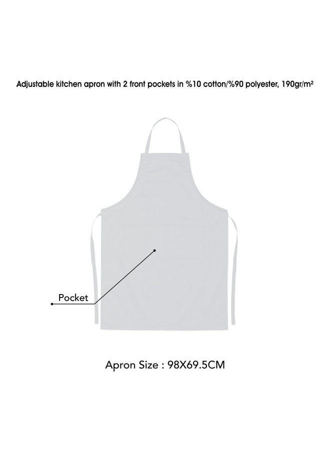 NIBEMINENT - Maybe Swearing Will Help Printed Apron White 98x69.5cm - Image 1