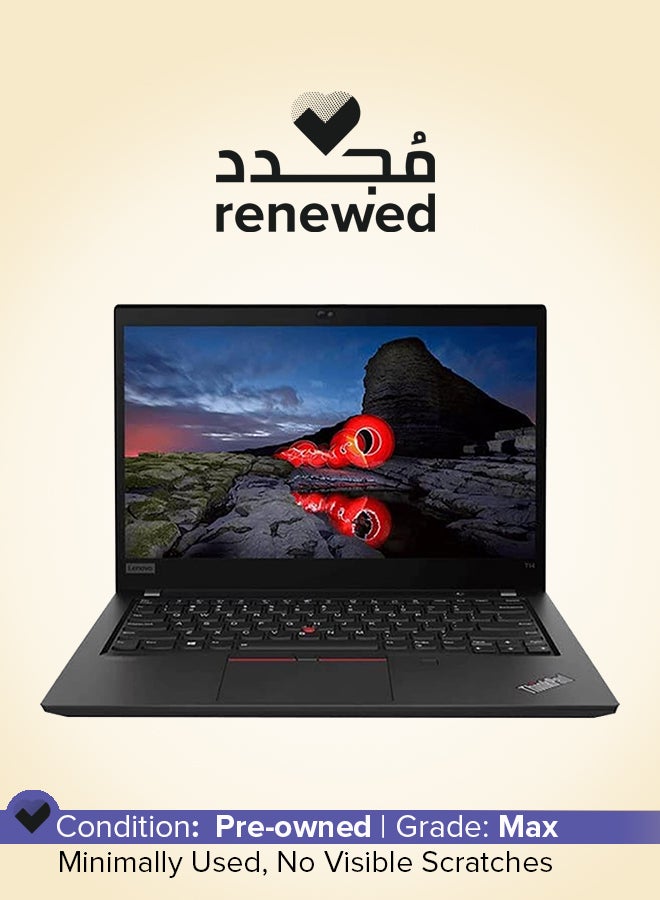 Lenovo Renewed - ThinkPad T14 Gen2 With 14-Inch FHD Display,Core i7-1165G7/11th Gen/Quad Core/16GB RAM DDR4/512GB SSD/Intel Iris Xe Graphics English/Arabic Black
