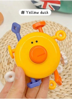 GROIC Baby Sensory Toys, Toddler Animal Yellow Duck Finger Push Toy, Exercise Finger Flexible Toy for Toddlers Infant Toy  - Image 3